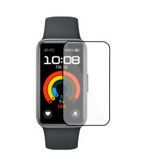 Microcase Huawei Band 9   Tam Kaplayan Kavisli Ekran Koruyucu 3D Pet Film - Siyah AL3385