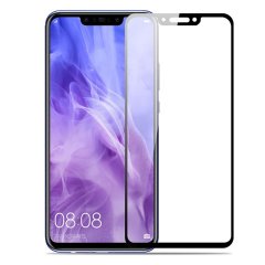 Huawei Nova 3i - P Smart Plus Tam Kaplayan Çerçeveli Cam - Siyah