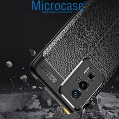 Microcase Xiaomi Redmi K60 / K60 Pro Leather Serisi Deri Efekt Silikon Kılıf - Siyah AL3337