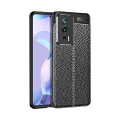 Microcase Xiaomi Redmi K60 / K60 Pro Leather Serisi Deri Efekt Silikon Kılıf - Siyah AL3337