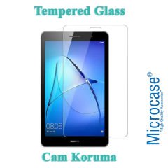 Microcase Huawei Mediapad T3 BG2-U01 7 inch 3G içindir Tempered Glass Cam Koruma (WiFi uymaz)