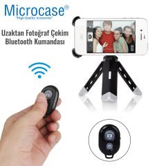 Microcase Tripod ve Selfie Çubuğu için Bluetoothlu Uzaktan Fotoğraf Çekim Kumandası Siyah - AL4805