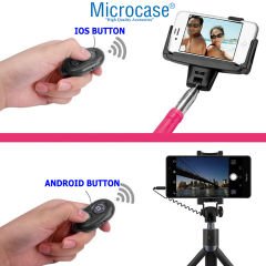 Microcase Tripod ve Selfie Çubuğu için Bluetoothlu Uzaktan Fotoğraf Çekim Kumandası Siyah - AL4805