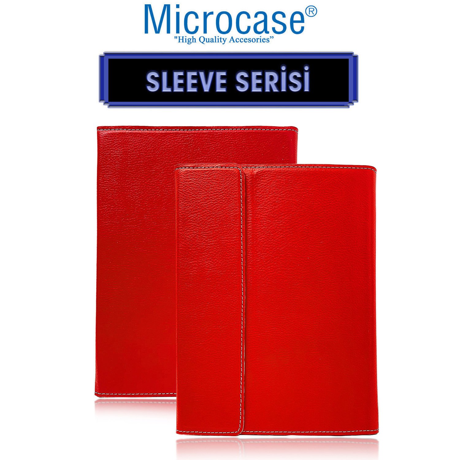 Microcase Huawei Matepad 11 2021 Sleeve Serisi Mıknatıs Kapaklı Standlı Kılıf - ACK101 Kırmızı