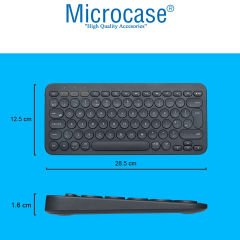 Microcase 2in1 Yuvarlak Tuşlu Bluetooth Kablosuz Klavye 800-1200-1600 DPI Bluetooth Kablosuz Mouse AL4812