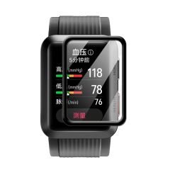 Microcase Huawei Watch D Tam Kaplayan Kavisli Ekran Koruyucu 3D Pet Film - Siyah AL3385