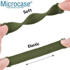 Microcase Xiaomi Redmi Watch 5 Active  ile Uyumlu  155 mm Esnek Hasır Örgü Kordon Kayış - KY35