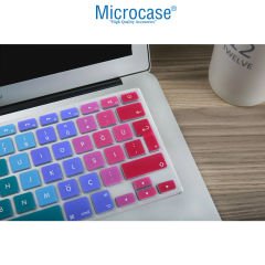 Macbook Pro Retina 15.4 Silikon Klavye Koruması EU Türk Gökkuşağı