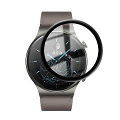 Microcase Huawei Watch Buds Tam Kaplayan Kavisli Ekran Koruyucu 3D Pet Film - Siyah AL3385