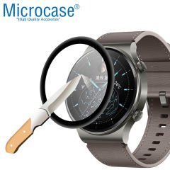 Microcase Huawei Watch Buds Tam Kaplayan Kavisli Ekran Koruyucu 3D Pet Film - Siyah AL3385
