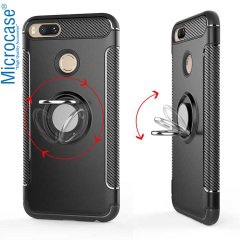 Mi 5X Yüzük standlı Armor Silikon Kılıf+Manyetik Araç Tutucu