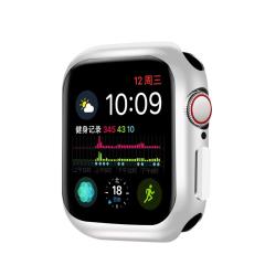 Microcase Apple Watch 7 45 mm Önü Açık Parlak Silikon Kılıf - Gümüş