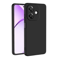 Microcase Oppo A3 Matte Serisi Silikon TPU Kılıf - Siyah AL3367
