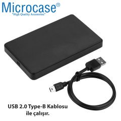Microcase Taşınabilir Yüksek Hızlı USB 2.0 SATA 2.5 inch Harici Harddisk Kutusu - AL3512