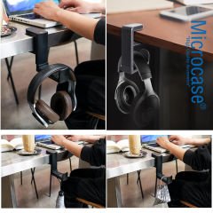 Microcase Masaya Monte  Ayarlanabilir   360 Derece Döner  Oyuncu Kulaklık  Eşya vb. Tutucu Stand -AL4804