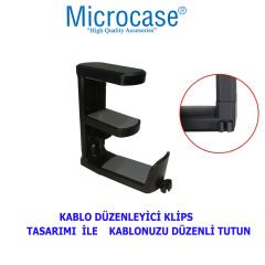Microcase Masaya Monte  Ayarlanabilir   360 Derece Döner  Oyuncu Kulaklık  Eşya vb. Tutucu Stand -AL4804