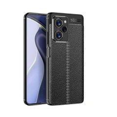 Microcase Xiaomi Poco X5 Pro Leather Serisi Deri Efekt Silikon Kılıf - Siyah AL3337