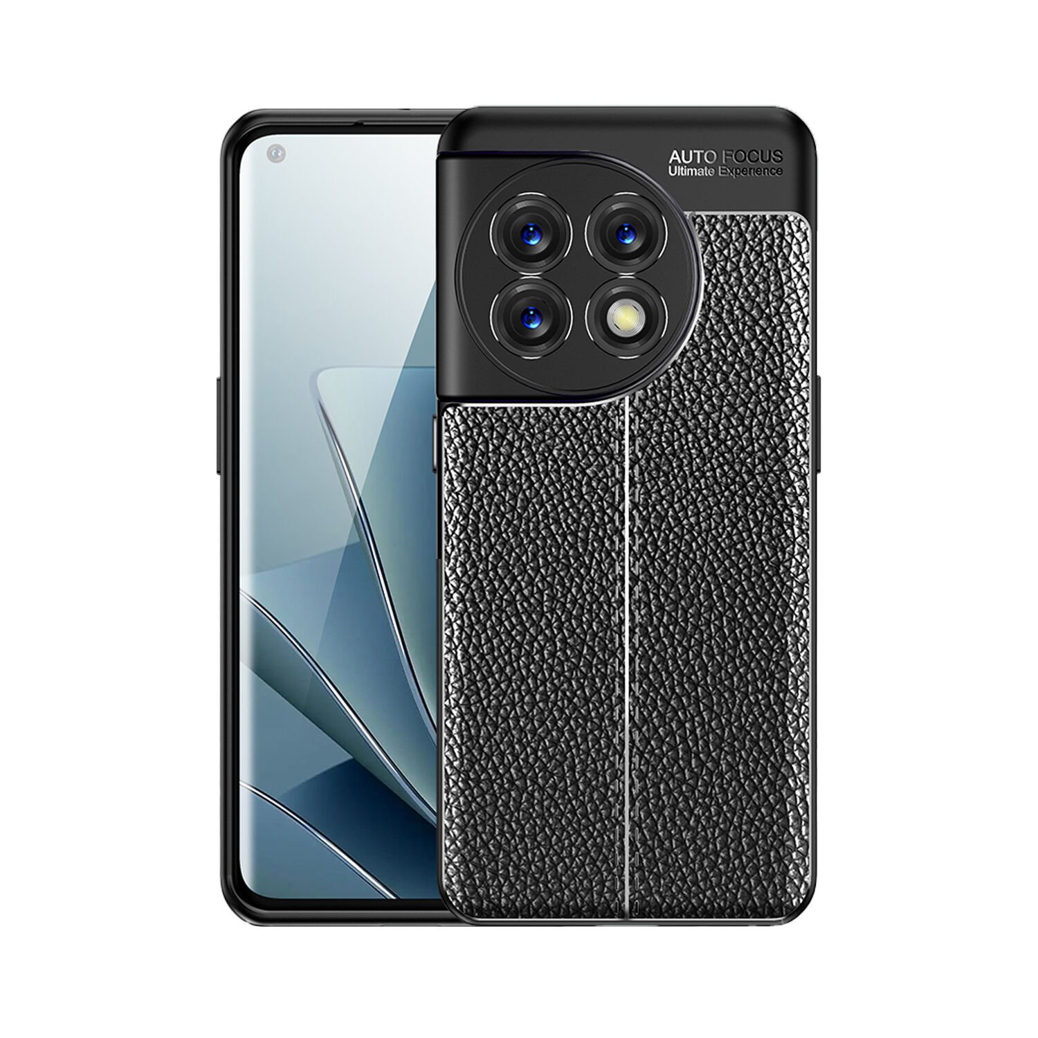 Microcase OnePlus Ace 2 / OnePlus 11R Leather Serisi Deri Efekt Silikon Kılıf - Siyah AL3337