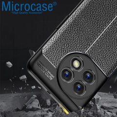 Microcase OnePlus Ace 2 / OnePlus 11R Leather Serisi Deri Efekt Silikon Kılıf - Siyah AL3337