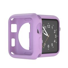 Microcase Apple Watch 7 41 mm Önü Açık Mat Silikon Kılıf - Eflatun