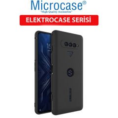 Microcase Xiaomi Black Shark 4 - Black Shark 4 Pro Elektrocase Serisi Kamera Korumalı Silikon Kılıf - Siyah