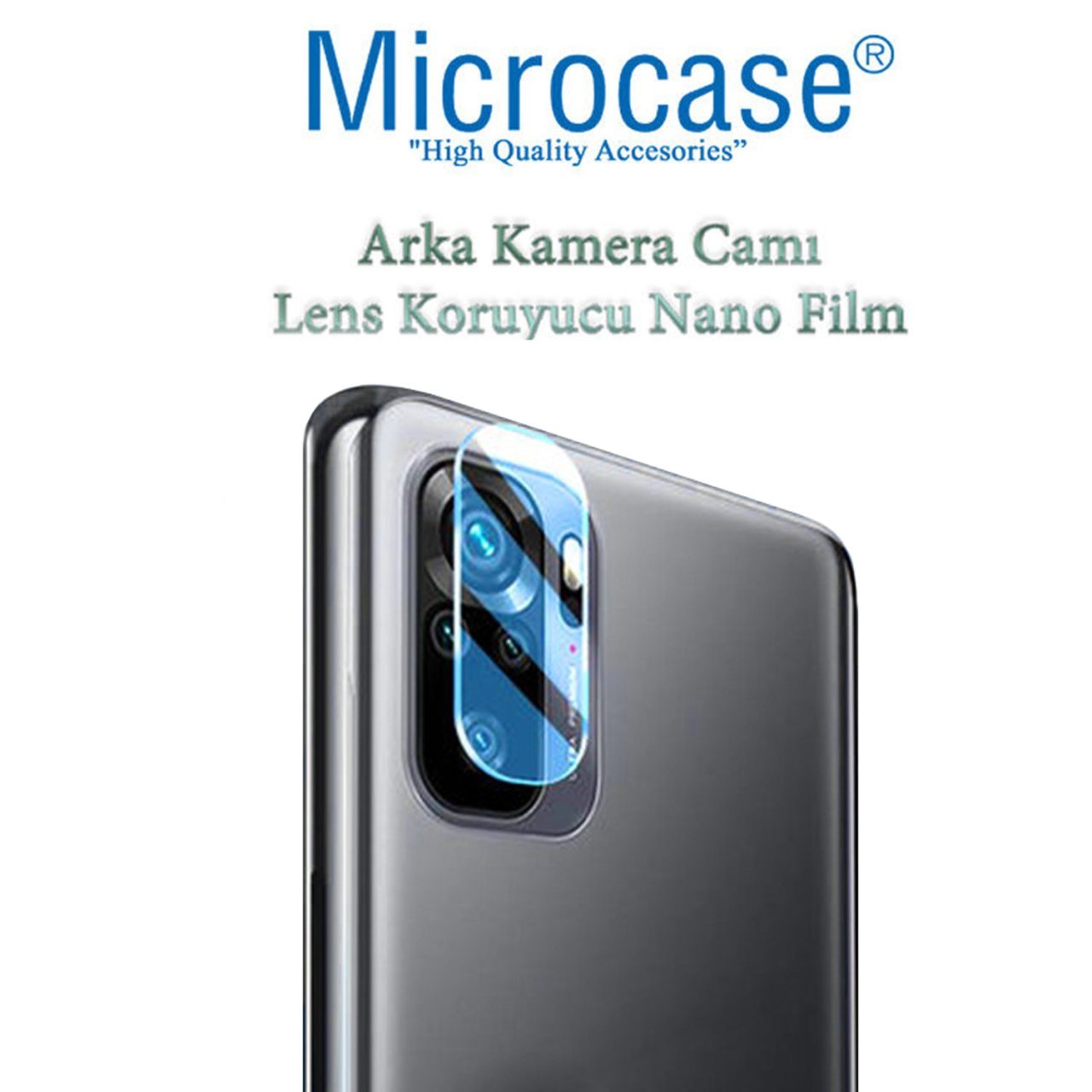 Microcase Xiaomi Redmi Note 10 Kamera Camı Lens Koruyucu Nano Esnek Film Koruyucu
