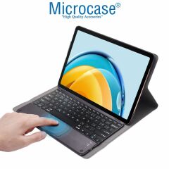 Microcase Samsung Galaxy Tab S9 FE Plus X610 12.4 inch Tablet Bluetooth Touchpad Klavye + Standlı Kılıf - BKK5