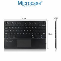 Microcase Samsung Galaxy Tab S9 FE Plus X610 12.4 inch Tablet Bluetooth Touchpad Klavye + Standlı Kılıf - BKK5