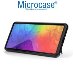 Microcase Samsung Galaxy S10 Lite - Galaxy A91 Alfa Serisi Armor Standlı Perfect Koruma Kılıf - Siyah