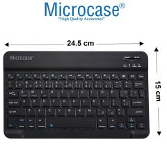 Microcase Samsung Galaxy Tab A9 Plus SM-X210 11 inch Tablet Bluetooth Klavye ve Mouse + Standlı Kılıf - BKK6