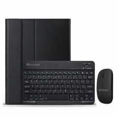 Microcase Samsung Galaxy Tab S9 FE X510 10.9 inch Tablet Bluetooth Klavye ve Mouse + Standlı Kılıf - BKK6