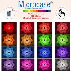 Microcase Uzaktan Kumandalı Dokunmatik 3 Mod RGB 16 Renk Ledli Atmosferik Dekorasyon Masa Lambası - AL3851