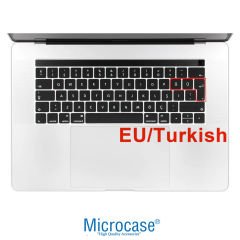 Macbook Pro Retina 15.4 Silikon Klavye Koruması EU Türkçe Siyah
