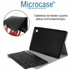 Microcase Samsung Galaxy Tab S9 FE Plus X610 12.4 inch Tablet Bluetooth Klavye ve Mouse + Standlı Kılıf - BKK6