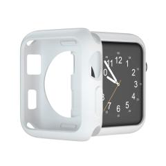 Microcase Apple Watch 7 45 mm Önü Açık Mat Silikon Kılıf - Beyaz