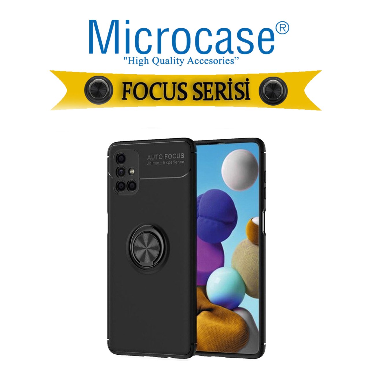 Samsung M51 Focus Serisi Yüzük Standlı Kılıf