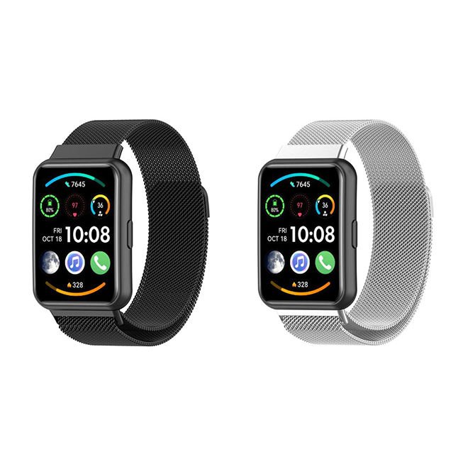 Microcase Huawei Watch Fit 2 için Mıknatıslı Metal Kordon Kayış - KY57