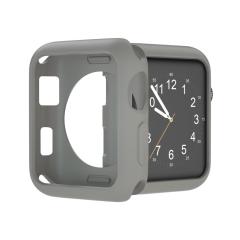 Microcase Apple Watch 7 45 mm Önü Açık Mat Silikon Kılıf - Gri