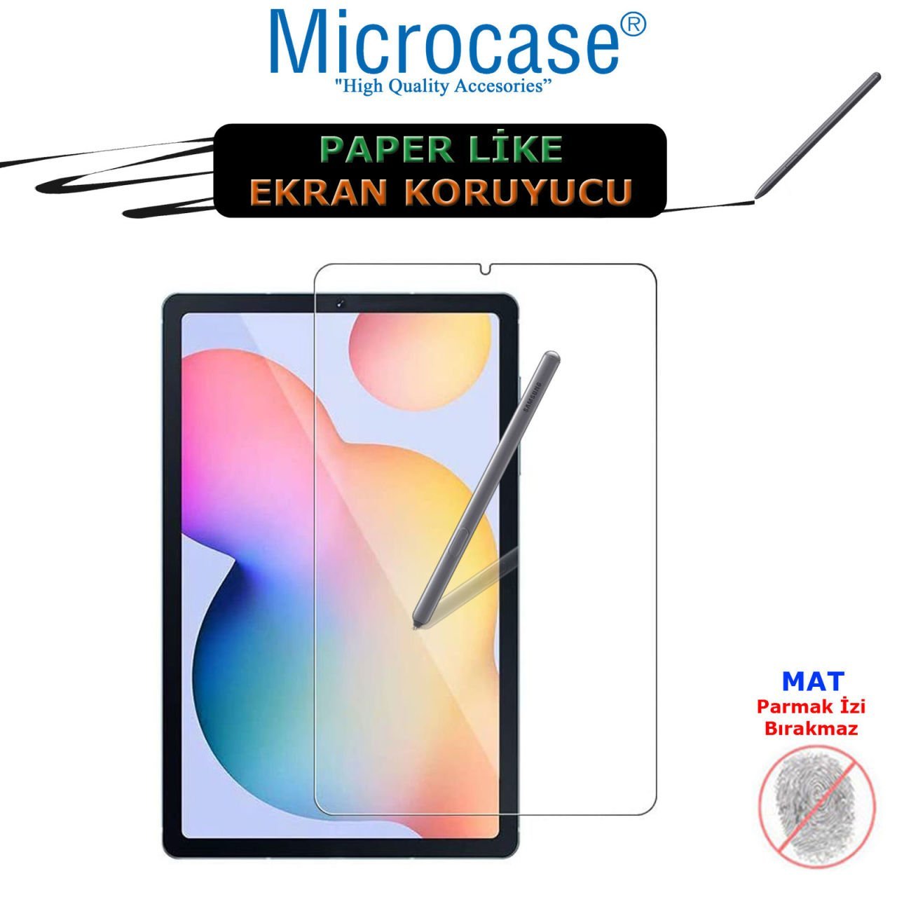 Microcase Samsung Galaxy Tab S6 Lite SM-P610 P610 Paper Like Kağıt Hissi Veren MAT Ekran Koruyucu