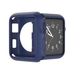 Microcase Apple Watch 7 45 mm Önü Açık Mat Silikon Kılıf - Lacivert