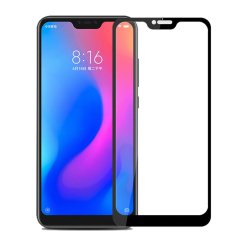 Xiaomi Mi 8 Lite Tam Kaplayan Çerçeveli Tempered Cam - Siyah