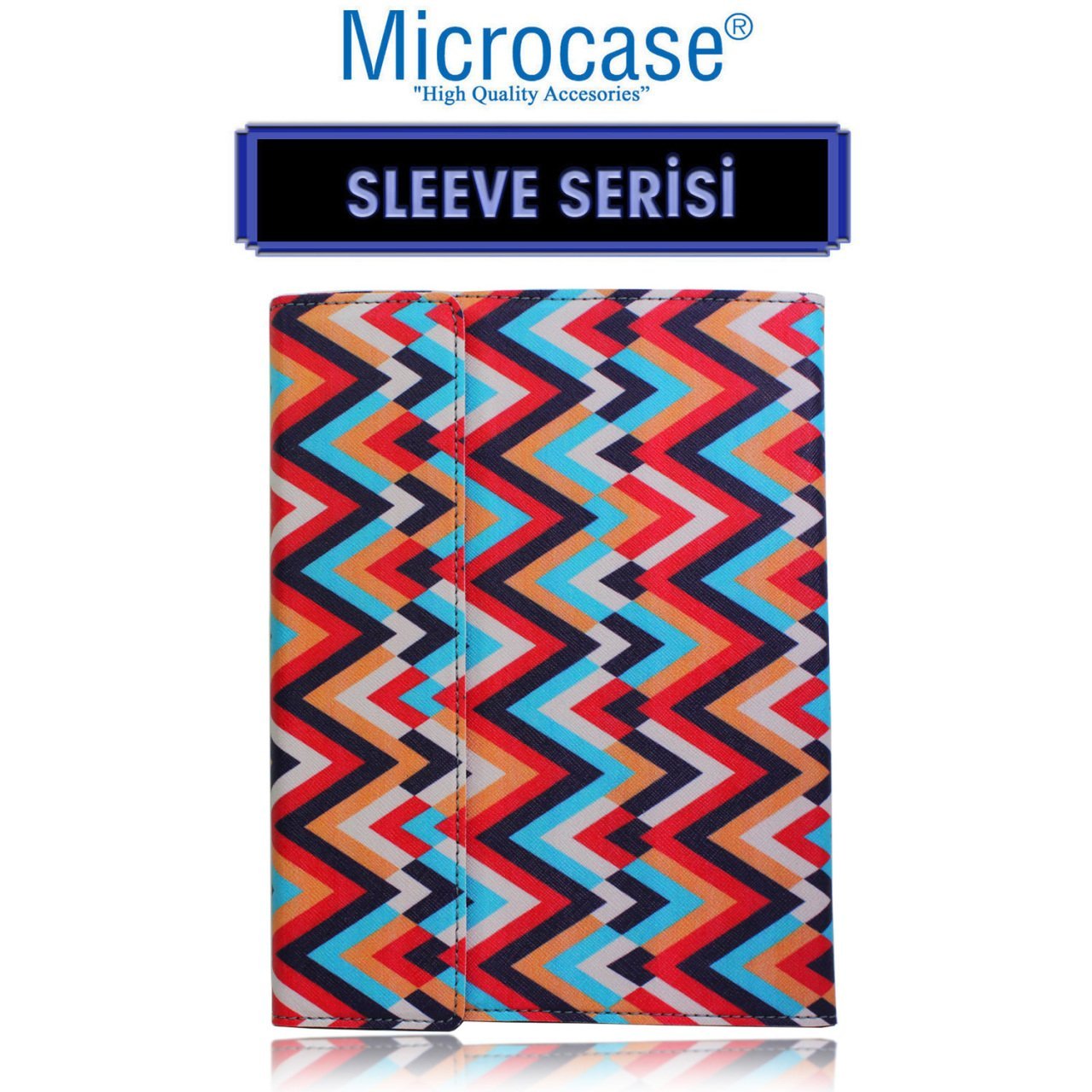 Microcase Lenovo Tab M10 Plus 10.3 X606 Sleeve Serisi Desenli Mıknatıs Kapaklı Standlı Kılıf - DS10