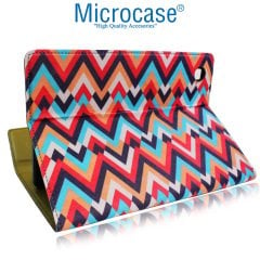 Microcase Lenovo Tab M10 Plus 10.3 X606 Sleeve Serisi Desenli Mıknatıs Kapaklı Standlı Kılıf - DS10