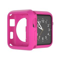 Microcase Apple Watch 7 45 mm Önü Açık Mat Silikon Kılıf - Pembe
