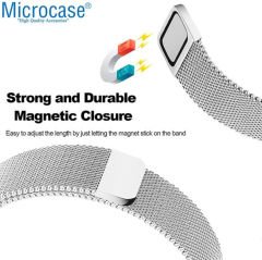 Microcase Xiaomi Mi Band 7 Pro için Mıknatıslı Metal Kordon Kayış - KY58