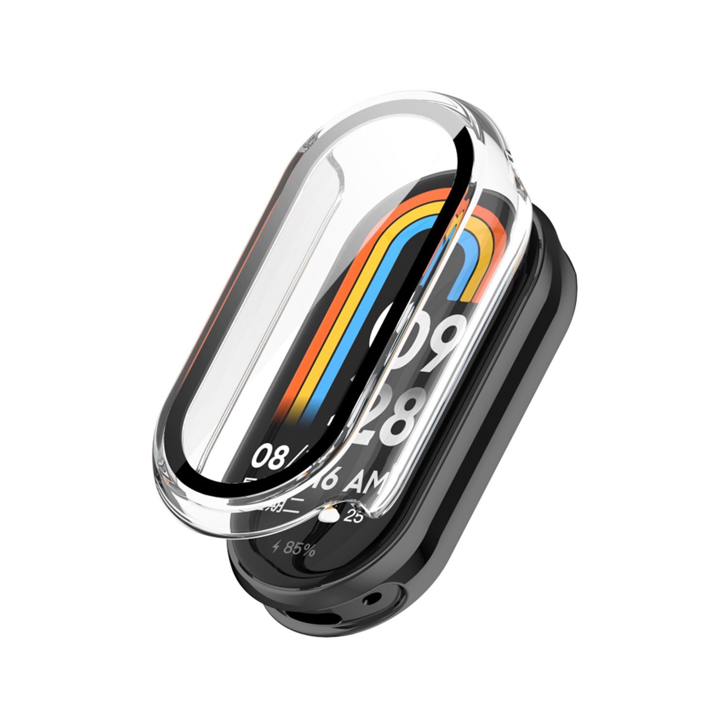 Microcase Xiaomi Smart Band 9 için   Ekran Korumalı Sert Rubber Kılıf - AL3173