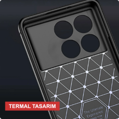 Microcase Poco X6 Pro /Xiaomi Redmi K70E Leather Serisi Deri Efekt Silikon Kılıf - Siyah Al3337