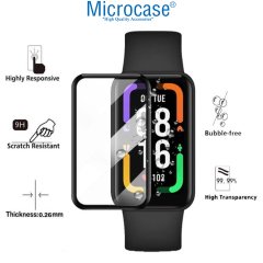 Microcase Xiaomi Redmi Smart Band Pro 1.47'' Tam Kaplayan Kavisli Ekran Koruyucu 3D Pet Film - Siyah