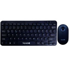 Microcase SW-500 Yuvarlak Tuşlu Taşınabilir Kablosuz Bluetoothlu Q Klavye Mouse Set AL4176