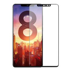 Xiaomi Mi 8 Explorer Tam Kaplayan Çerçeveli Tempered Cam - Siyah